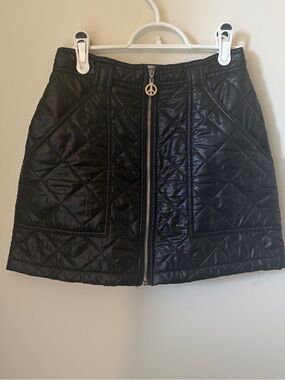Vintage Moschino Jeans quilted Zip Up mini skirt